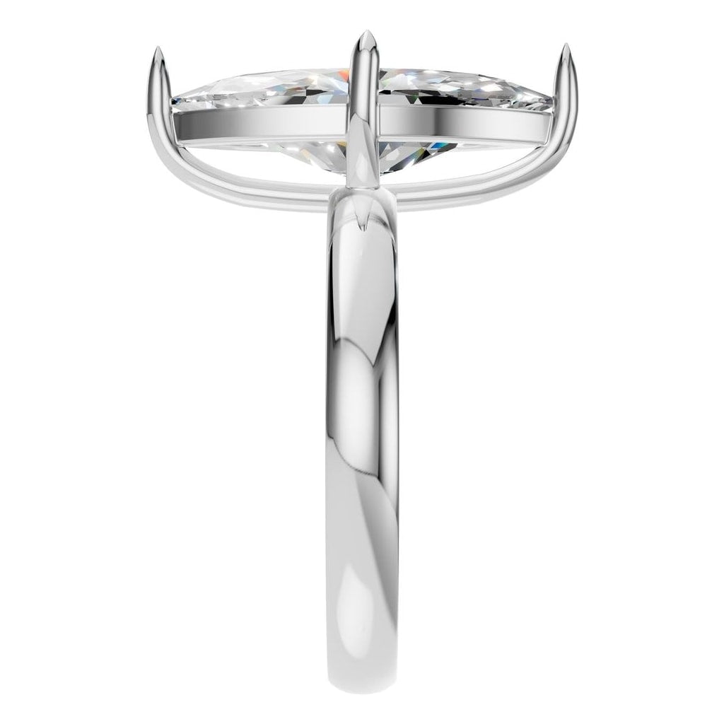 RI-9390 White Gold Ring SET - Side View