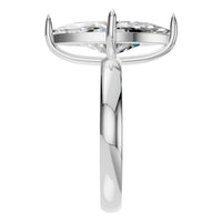 RI-9390 White Gold Ring SET - Side View