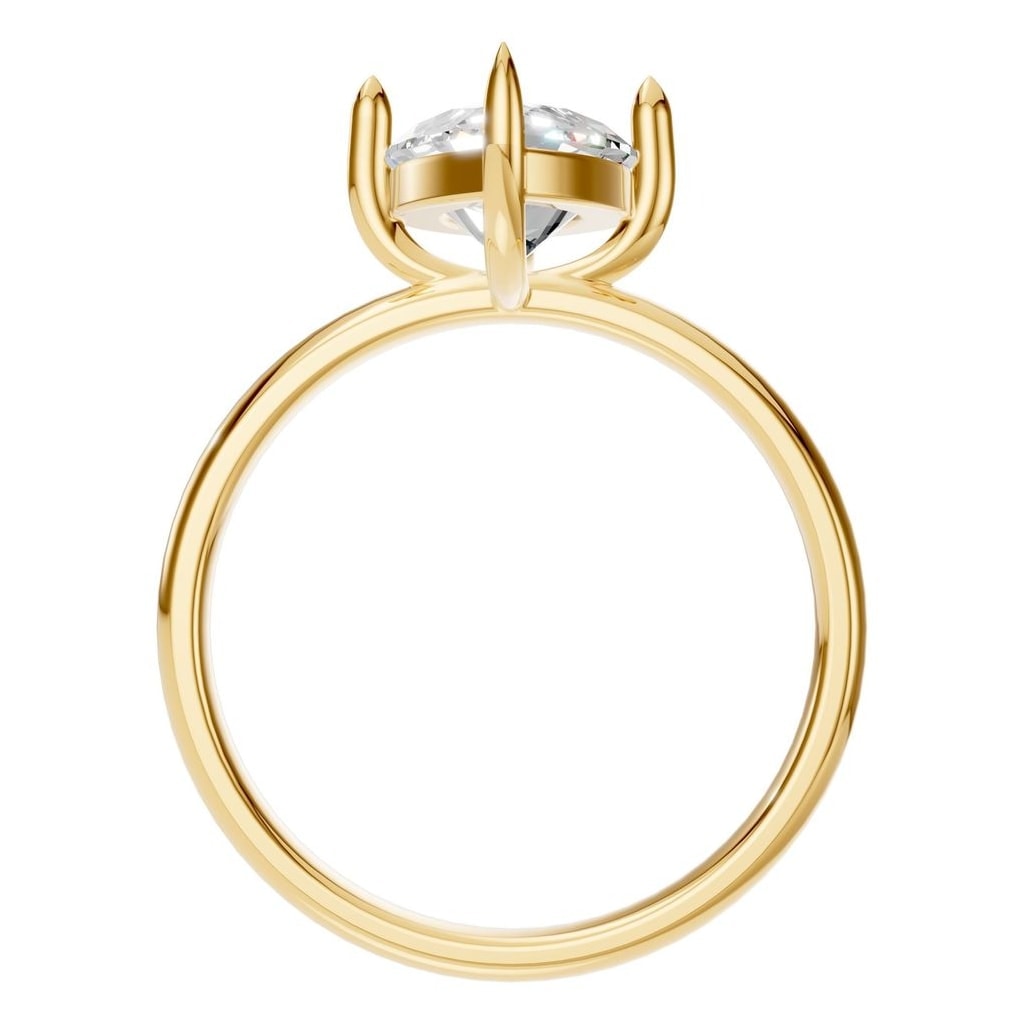 RI-9390 Yellow Gold Ring SET - Top View