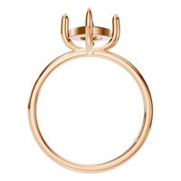 RI-9390 Rose Gold Ring UNSET - Top View