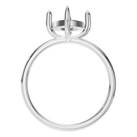 RI-9390 White Gold Ring UNSET - Top View