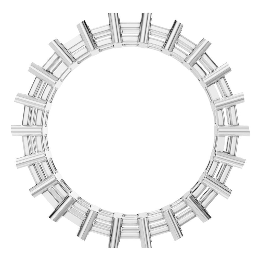 RI-9406 White Gold Ring UNSET - Top View