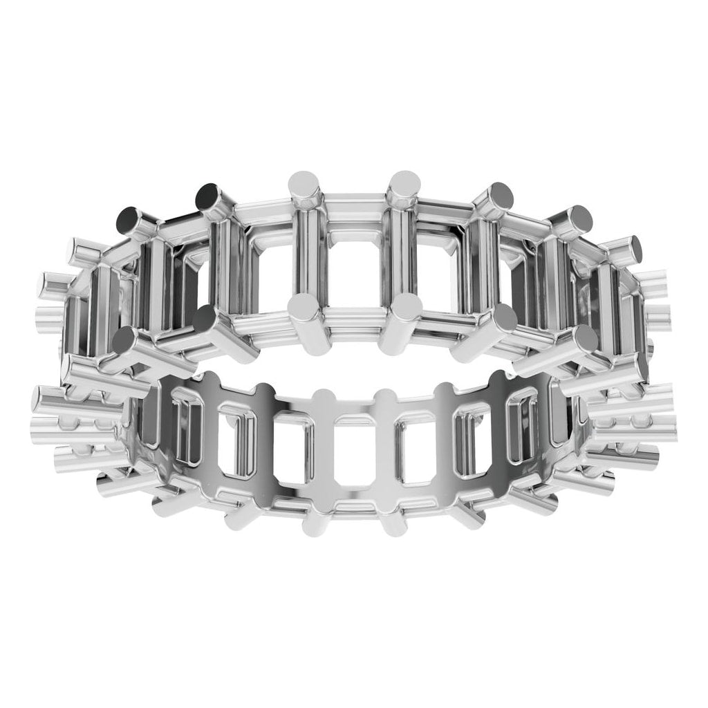 RI-9406 White Gold Ring UNSET - Front View