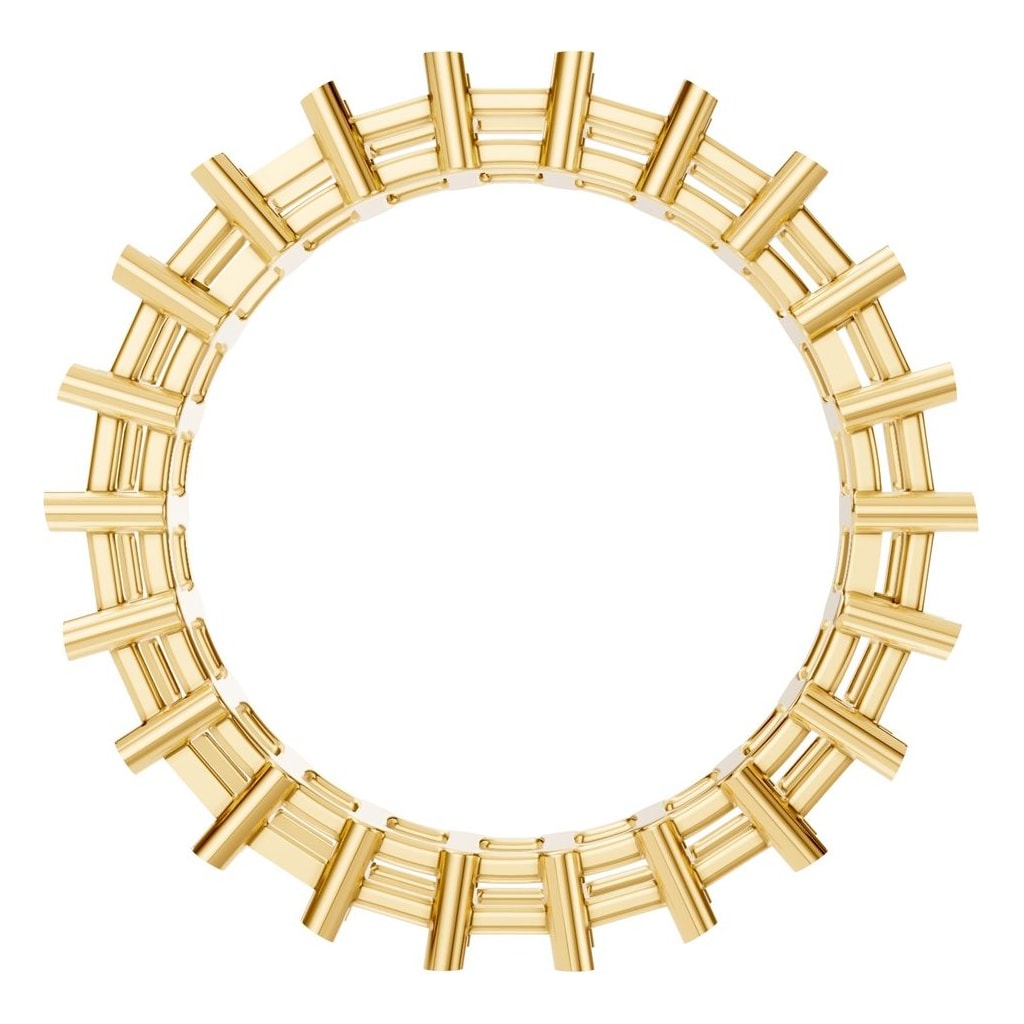RI-9406 Yellow Gold Ring UNSET - Top View