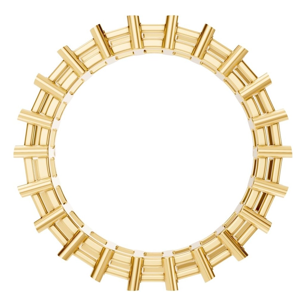 RI-9406 Yellow Gold Ring UNSET - Top View