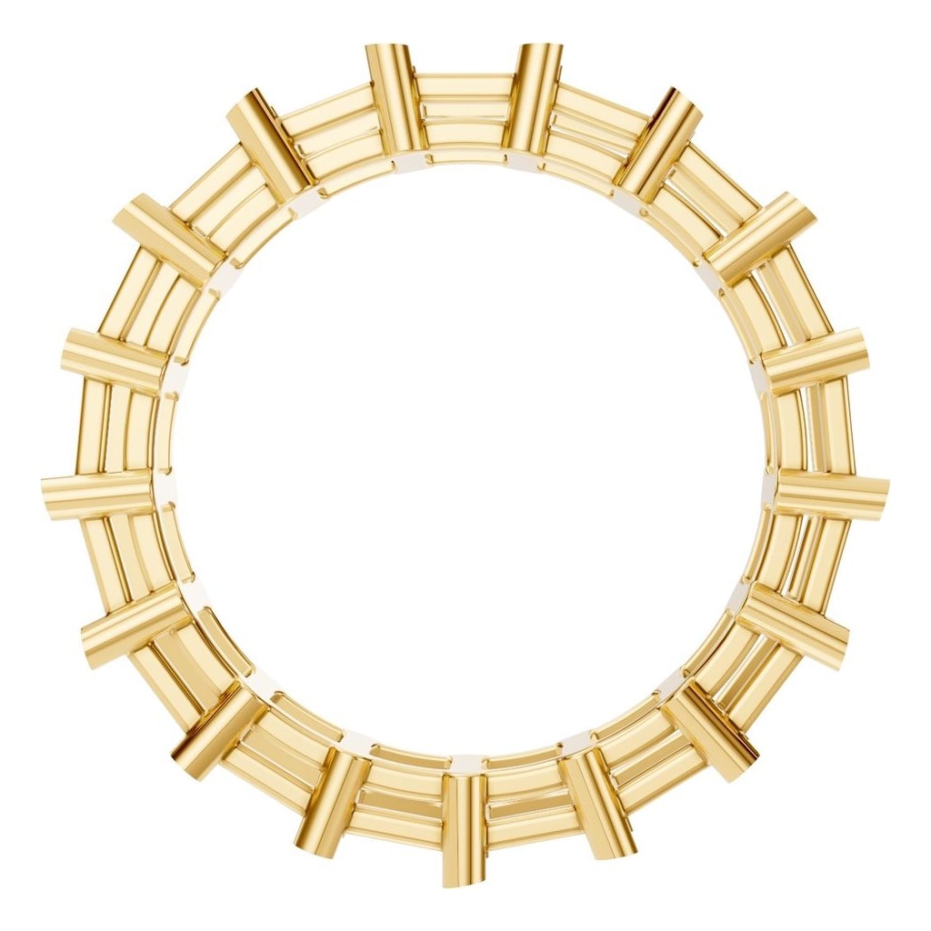 RI-9406 Yellow Gold Ring UNSET - Top View