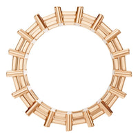 RI-9406 Rose Gold Ring UNSET - Top View