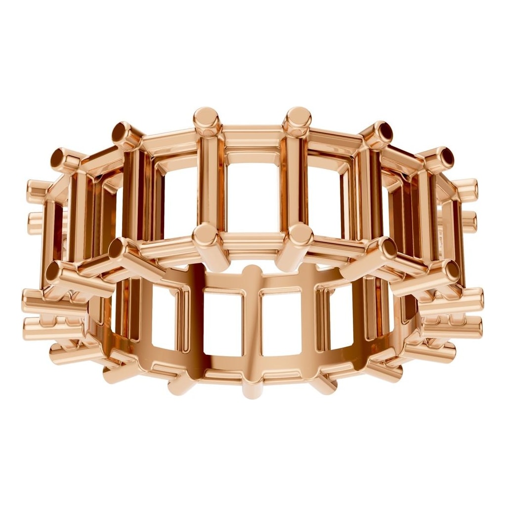 RI-9406 Rose Gold Ring UNSET - Front View