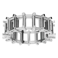 RI-9406 White Gold Ring UNSET - Front View