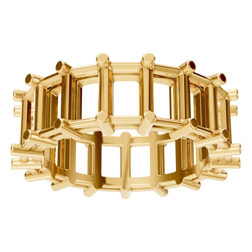 RI-9406 Yellow Gold Ring UNSET - Front View