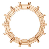RI-9406 Rose Gold Ring UNSET - Top View