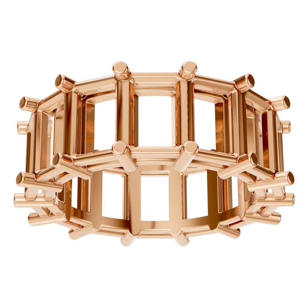 RI-9406 Rose Gold Ring UNSET - Front View