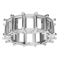 RI-9406 White Gold Ring UNSET - Front View