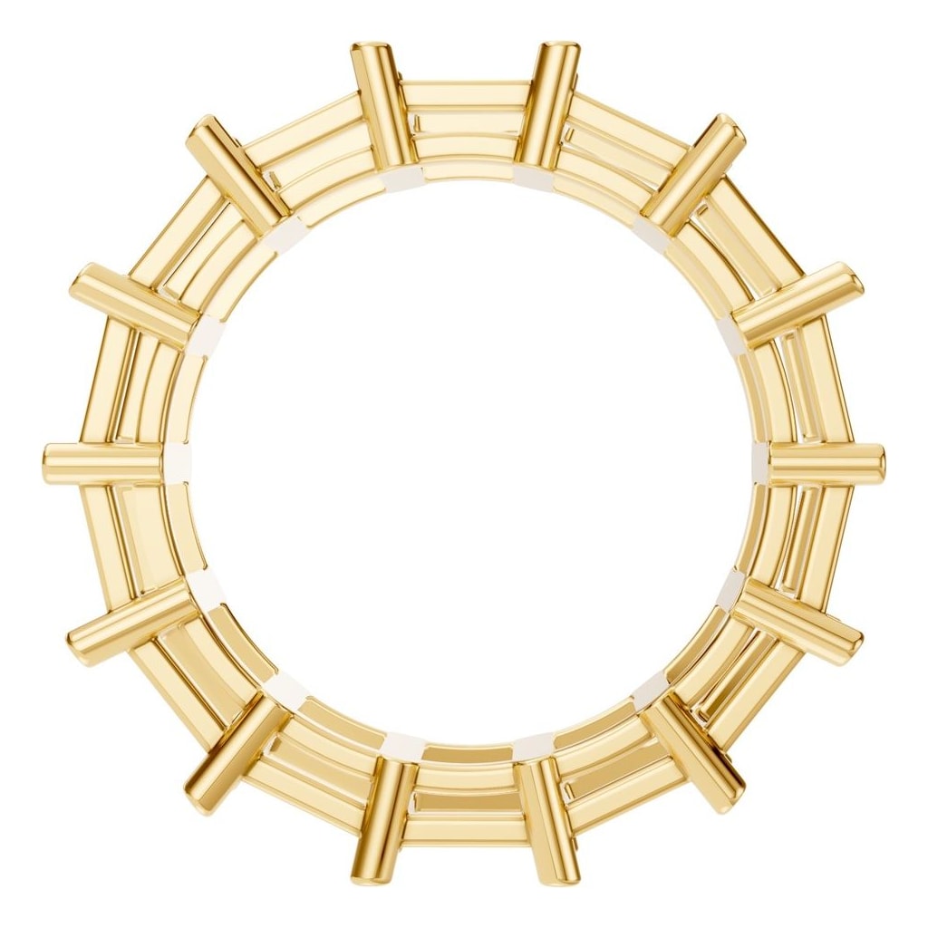 RI-9406 Yellow Gold Ring UNSET - Top View
