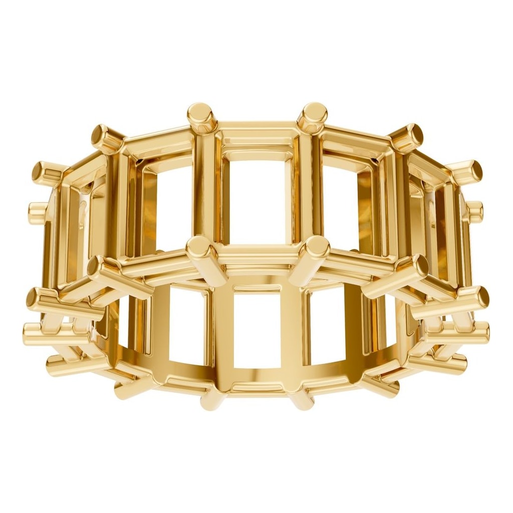 RI-9406 Yellow Gold Ring UNSET - Front View