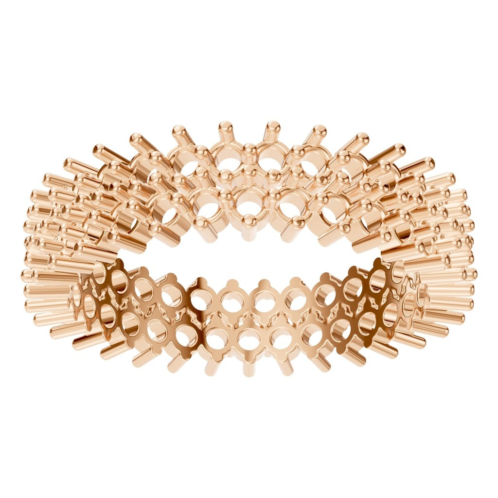 RI-9415 Rose Gold Ring UNSET - Front View