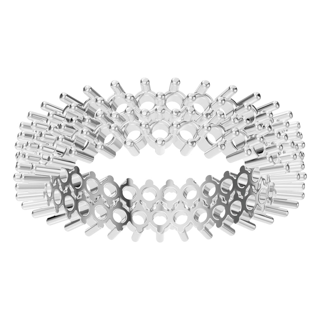 RI-9415 White Gold Ring UNSET - Front View