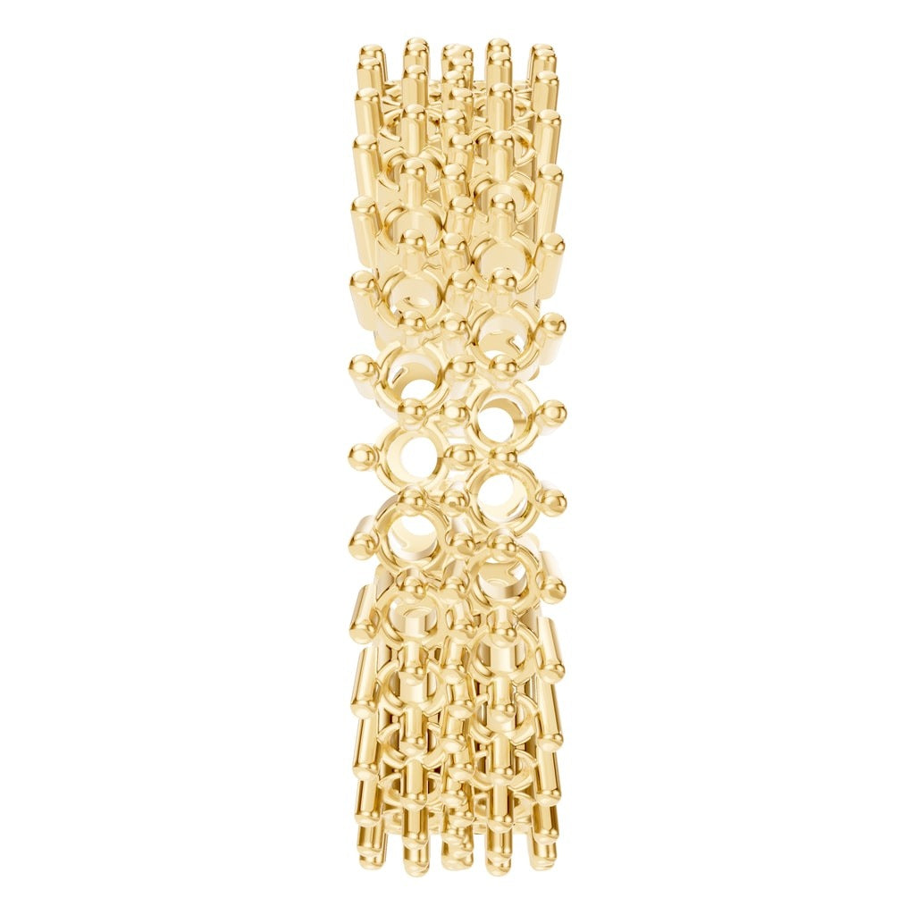 RI-9415 Yellow Gold Ring UNSET - Side View
