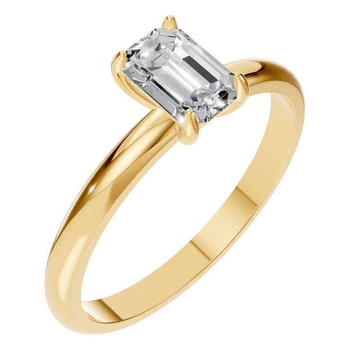 Solitaire Ring Mounting - Emerald 6x4mm