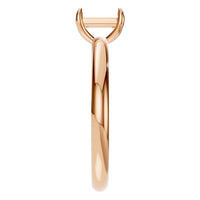 RI-9495 Rose Gold Ring UNSET - Side View