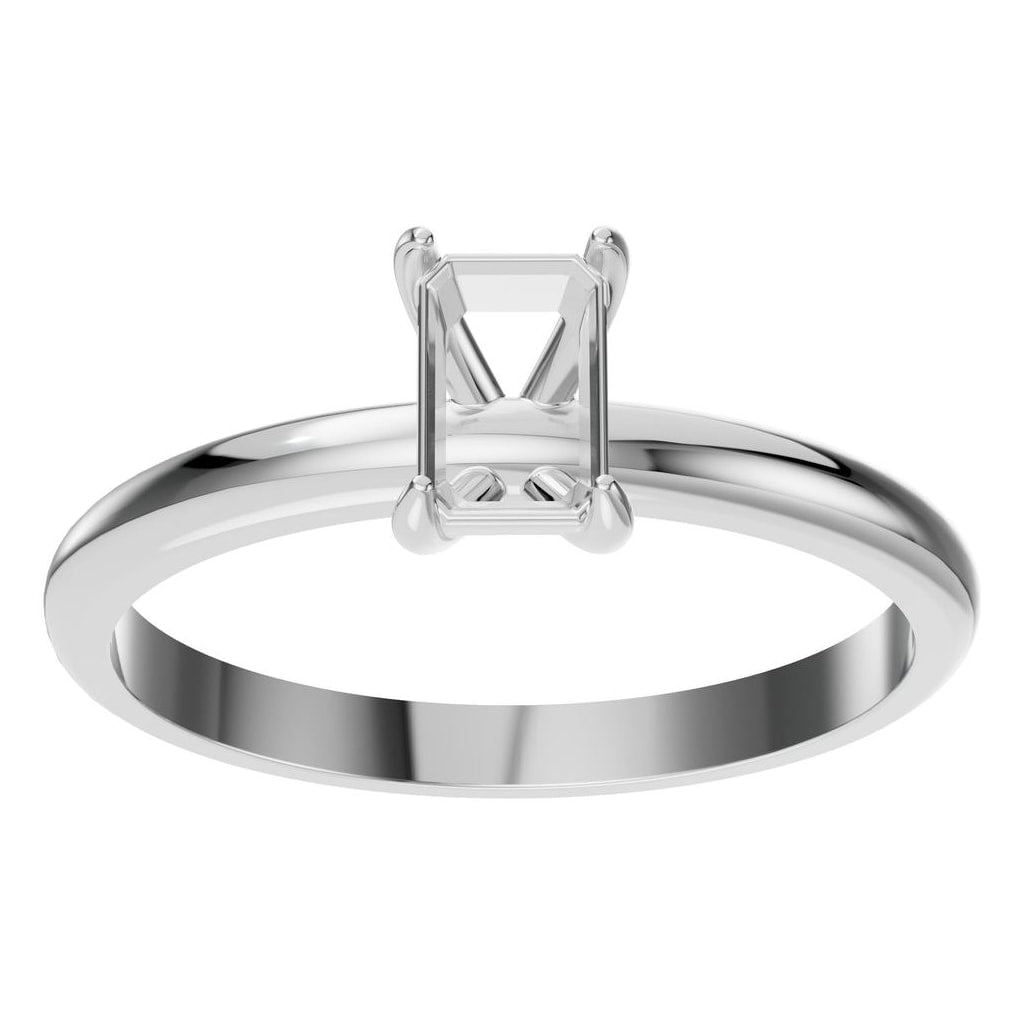 RI-9495 White Gold Ring UNSET - Front View