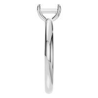 RI-9495 White Gold Ring UNSET - Side View