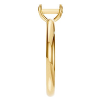 RI-9495 Yellow Gold Ring UNSET - Side View