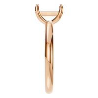 RI-9495 Rose Gold Ring UNSET - Side View