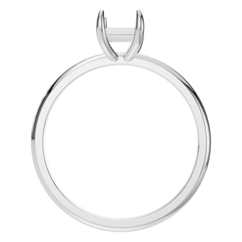 RI-9495 White Gold Ring UNSET - Top View