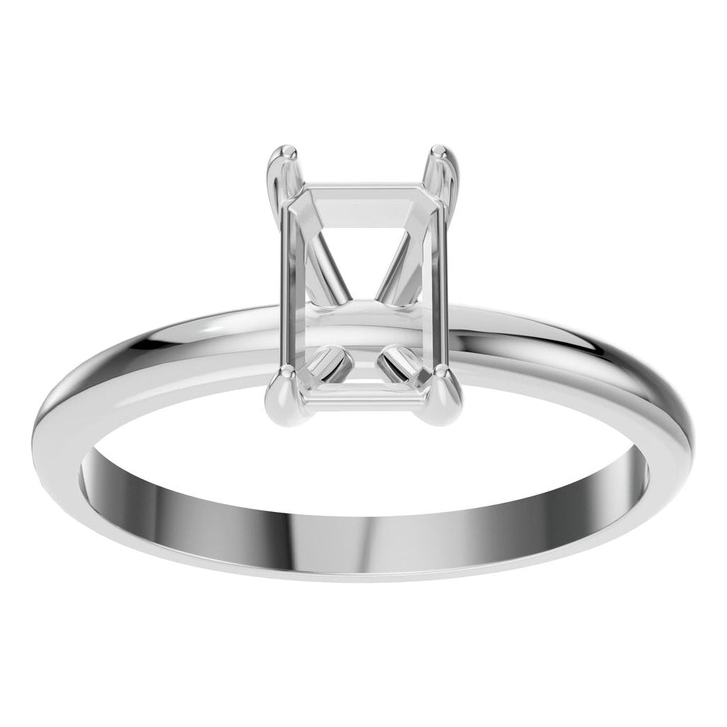 RI-9495 White Gold Ring UNSET - Front View