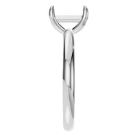 RI-9495 White Gold Ring UNSET - Side View