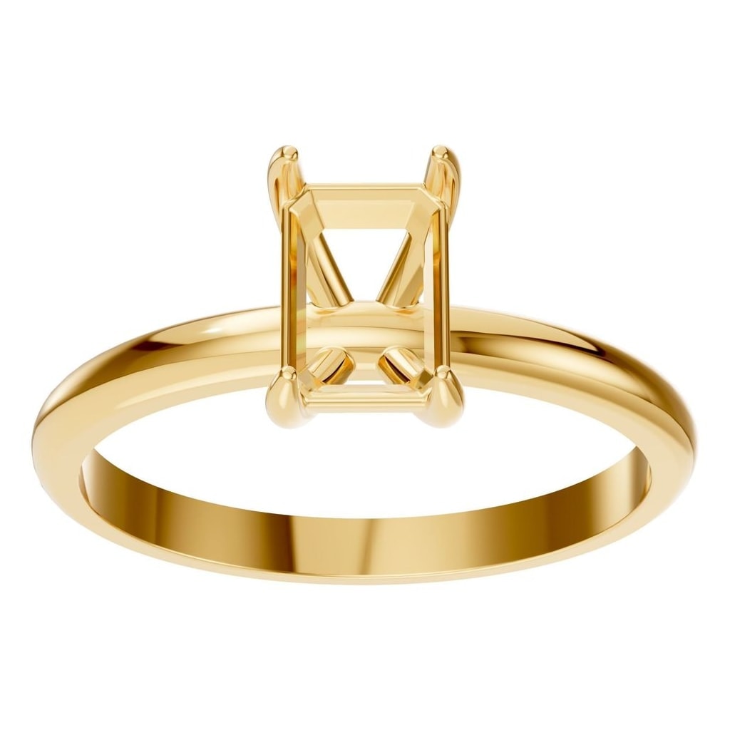 RI-9495 Yellow Gold Ring UNSET - Front View