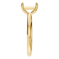 RI-9495 Yellow Gold Ring UNSET - Side View