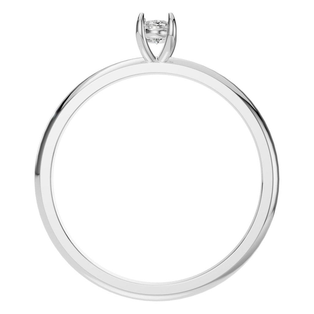 RI-9495 White Gold Ring SET - Top View