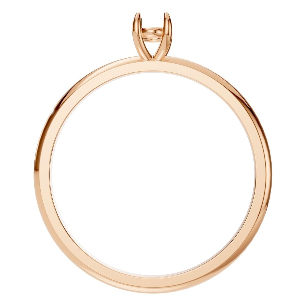 RI-9495 Rose Gold Ring UNSET - Top View