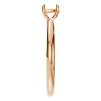 RI-9495 Rose Gold Ring UNSET - Side View