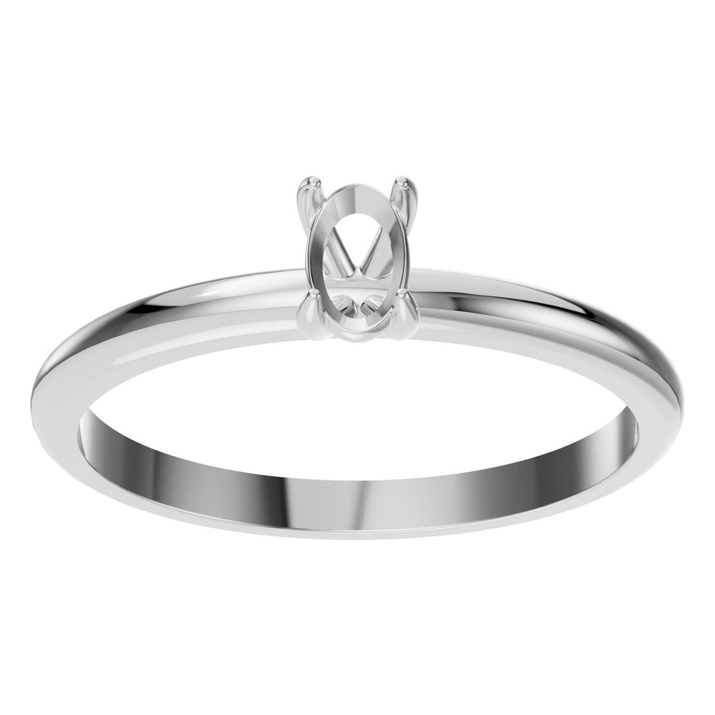 RI-9495 White Gold Ring UNSET - Front View
