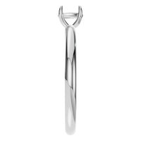 RI-9495 White Gold Ring UNSET - Side View