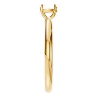 RI-9495 Yellow Gold Ring UNSET - Side View