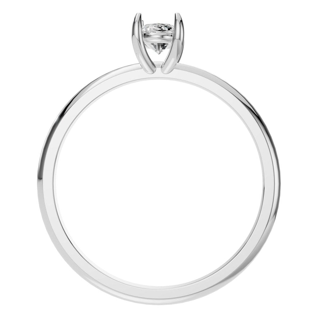 RI-9495 White Gold Ring SET - Top View