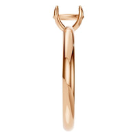 RI-9495 Rose Gold Ring UNSET - Side View