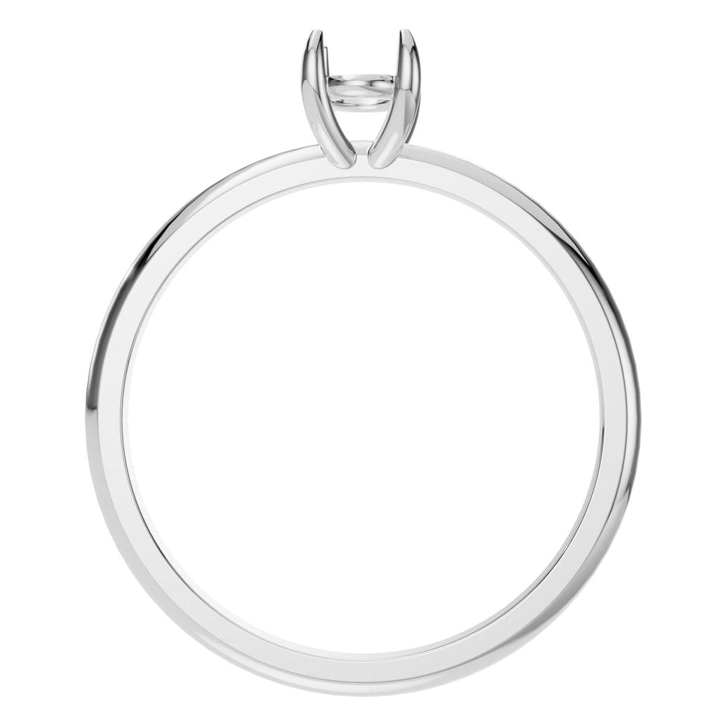 RI-9495 White Gold Ring UNSET - Top View