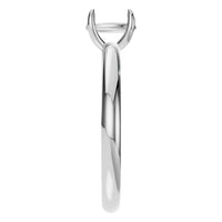 RI-9495 White Gold Ring UNSET - Side View