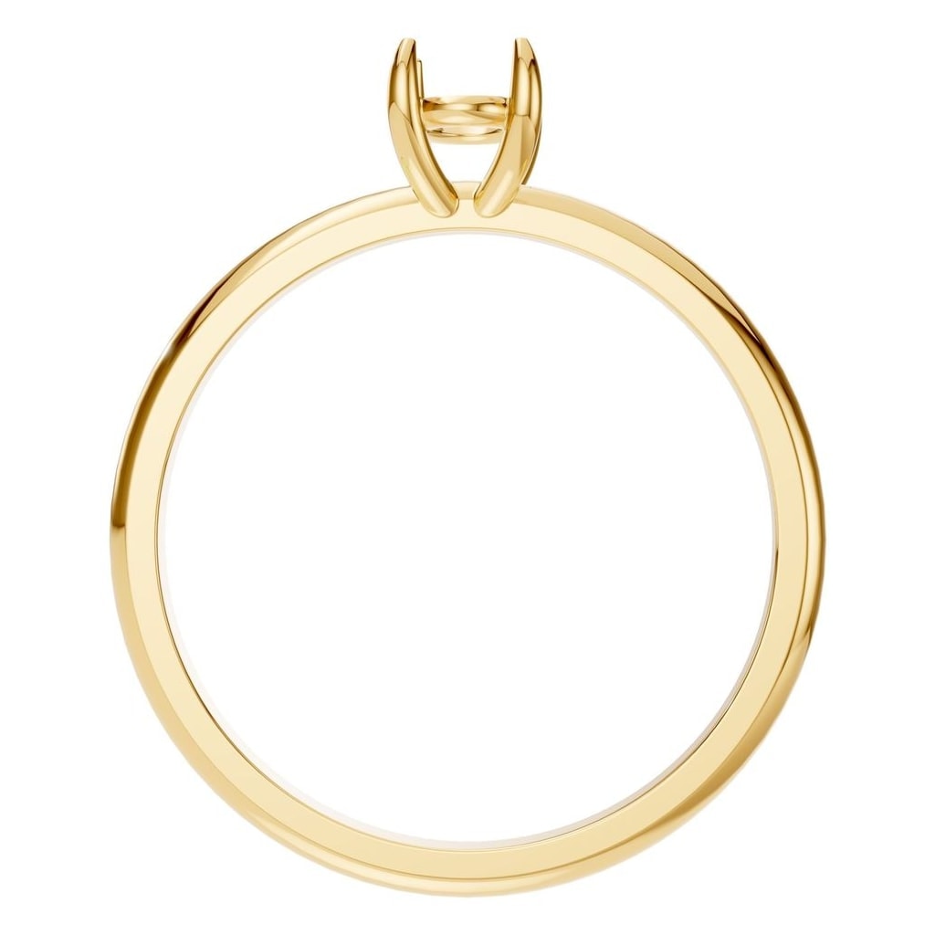 RI-9495 Yellow Gold Ring UNSET - Top View