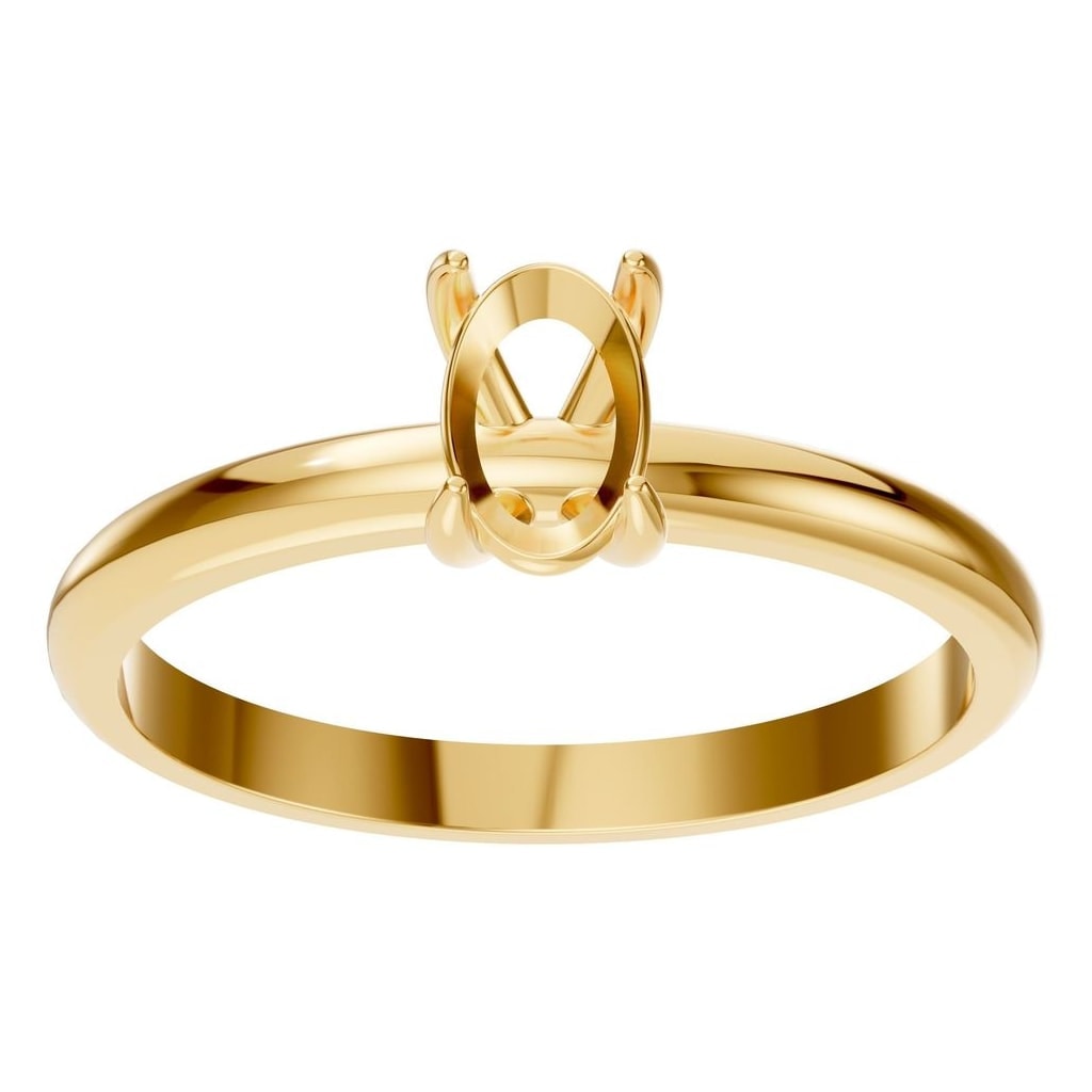 RI-9495 Yellow Gold Ring UNSET - Front View