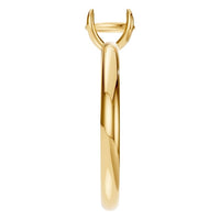 RI-9495 Yellow Gold Ring UNSET - Side View
