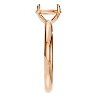 RI-9495 Rose Gold Ring UNSET - Side View