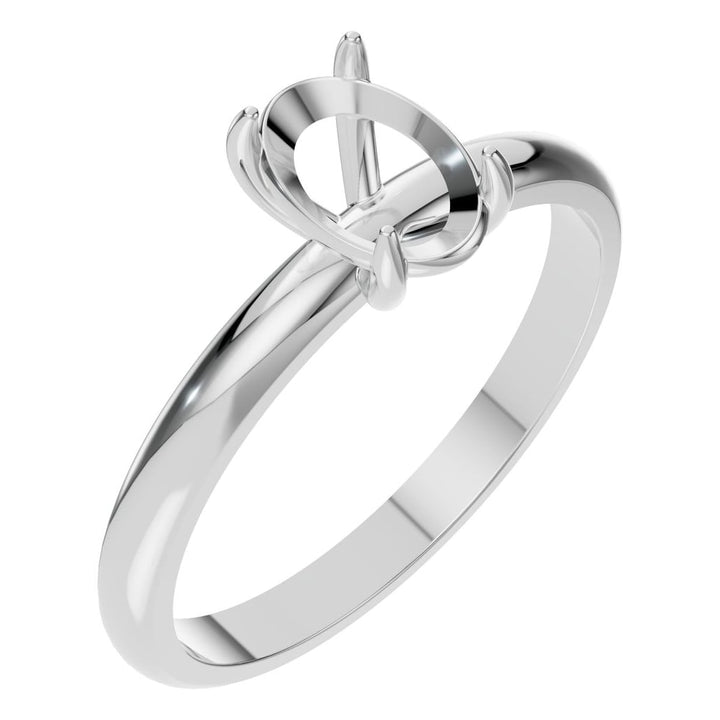 Solitaire Ring Mounting - Oval 7x5mm