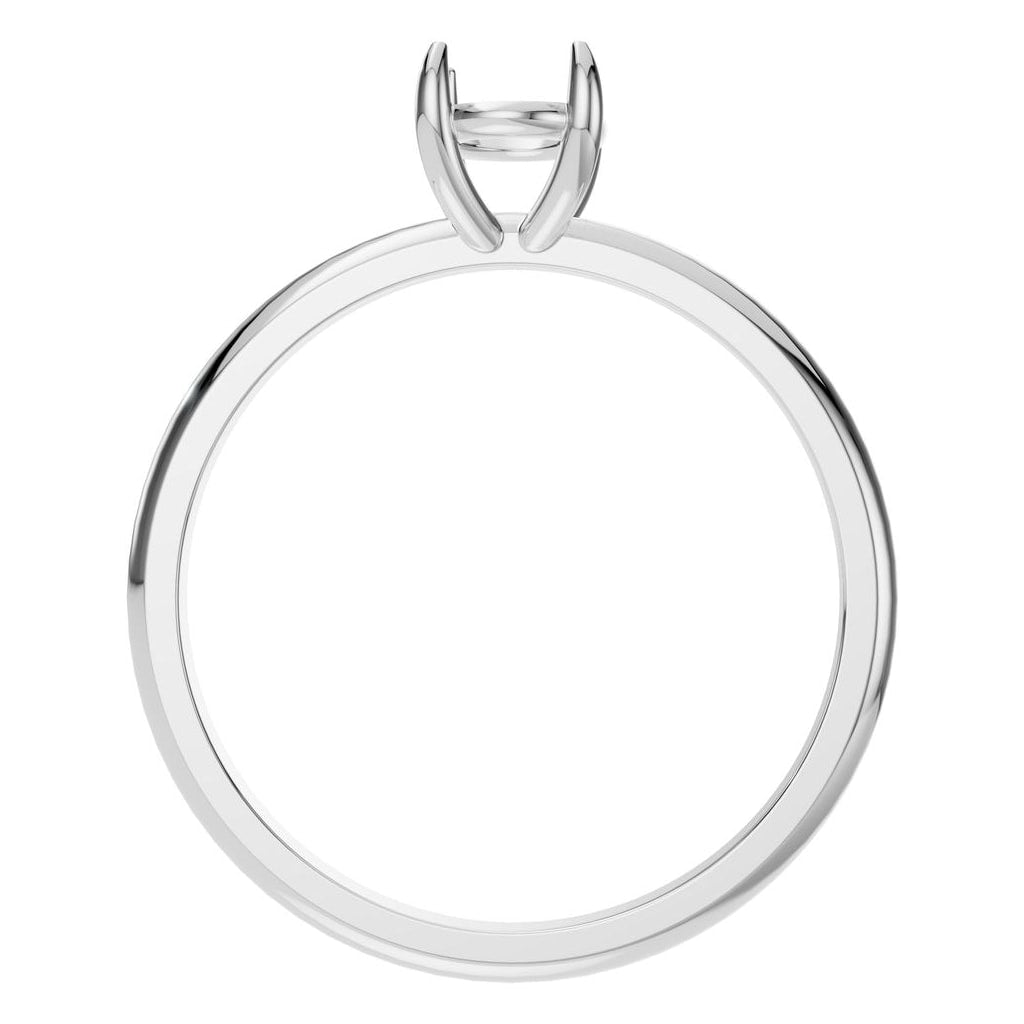 RI-9495 White Gold Ring UNSET - Top View