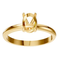 RI-9495 Yellow Gold Ring UNSET - Front View